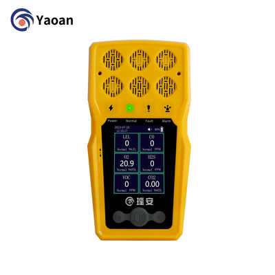 Detettore di gas multiuso portatile tipo 6 in 1 Alarme Detettore di perdite di gas di monossido di carbonio C2H4